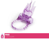 Mens Vibrating Cock Ring Vibrator With Batteries Impotence Delay Aid Stimulator FIRE
